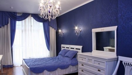 Bedroom design options in blue tones