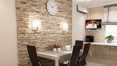 Wall decoration options near the table in the kitchen