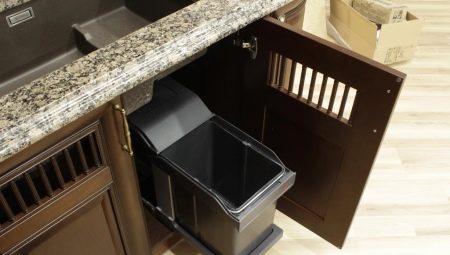 Poubelles coulissantes sous l'évier