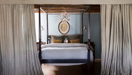Bedroom zoning with curtains: features and interesting options