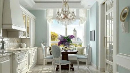White kitchen in classic interior design