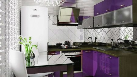 Conception de cuisine 5 m². m avec un réfrigérateur dans