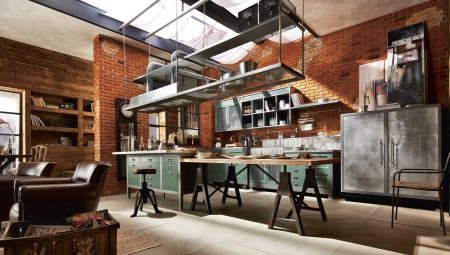 Conception de cuisine de style loft