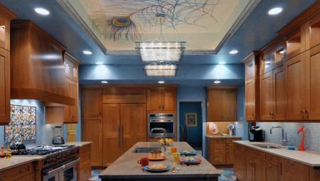 Two-level and multi-level stretch ceilings for the kitchen: varieties, choices, ideas