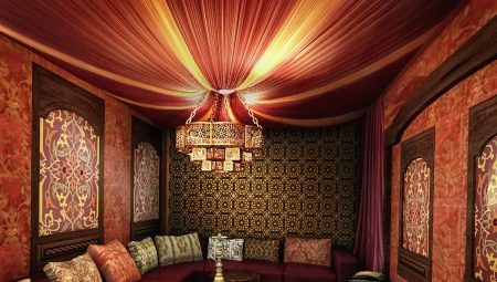 Living rooms in an oriental style: features, selection of colors and materials, interesting examples