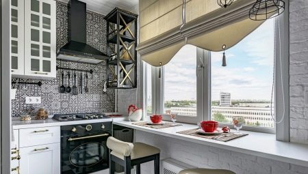 Interesting kitchen design options 4 sq. m