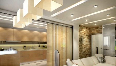 Features of the zoning of the living room and kitchen