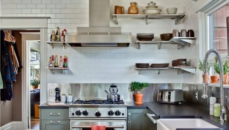 Kitchen shelves instead of cabinets: features and selection criteria