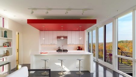 Plasterboard ceilings in the kitchen: pros and cons, varieties and choices