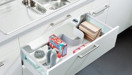Sink cabinets in the kitchen: types and choices