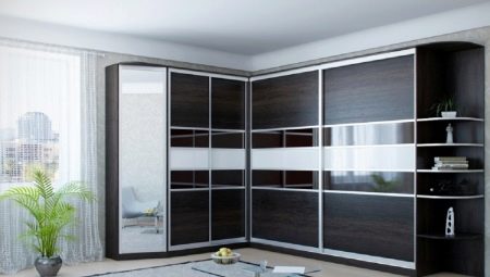 Corner wardrobes in the living room: types, choices and options in the interior
