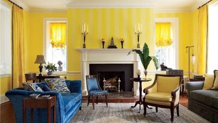 Yellow room: pros and cons, design tips, examples