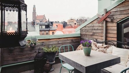 Design of balconies and loggias in the loft style