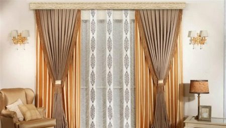 Double rideaux dans le salon: design moderne et règles de sélection