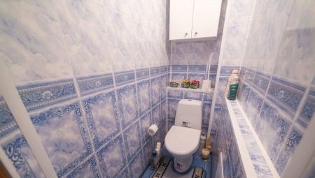 Interesting ideas for decorating the toilet with plastic panels