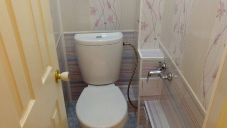 How can you hide pipes in a toilet?