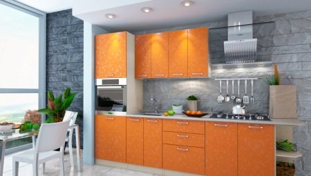 Orange kitchen: features and options in the interior