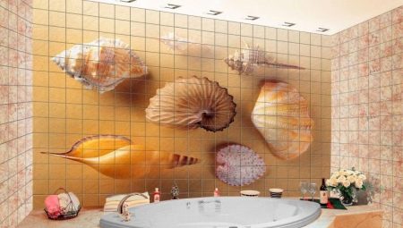Variety of tile designs with patterns for the bathroom