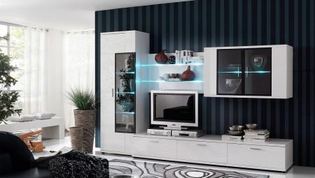 Modern walls in the living room: types, choices and options in the interior
