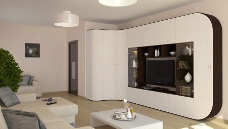 Corner walls in the living room: features and recommendations for choosing