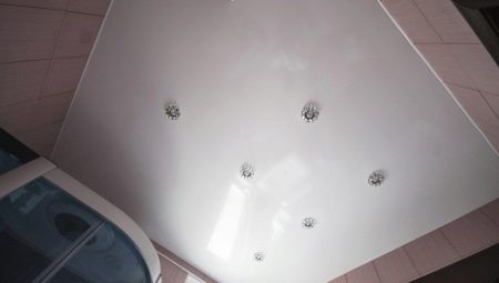 Design options for the ceiling in the toilet