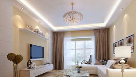 Choosing curtains in a beige living room