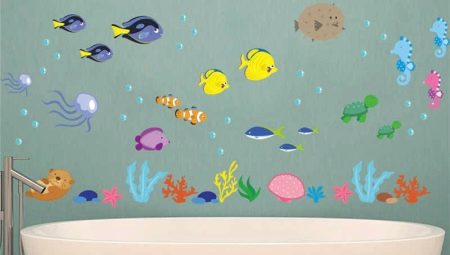 Bathroom stickers: varieties, tips for choosing and gluing
