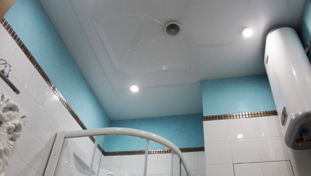 Lighting in a bathroom with a stretch ceiling