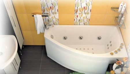 Baignoires d'angle dans une petite salle de bain