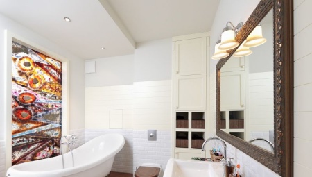 Design options for a bathtub combined with a toilet 5 sq. m