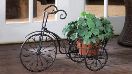 Bicycle stand for flowers: varieties, recommendations for choosing