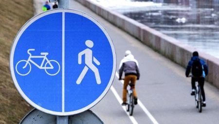 Road signs for cyclists