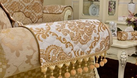 Covers for the armrests of the sofa: types and selection rules