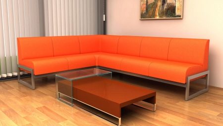 Metal frame sofas: types and selection rules
