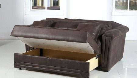 Sofas with a box for linen: description of types, sizes and selection