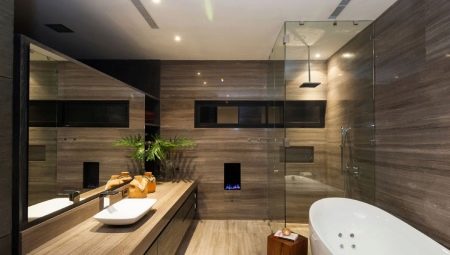 Wood-like bathroom design