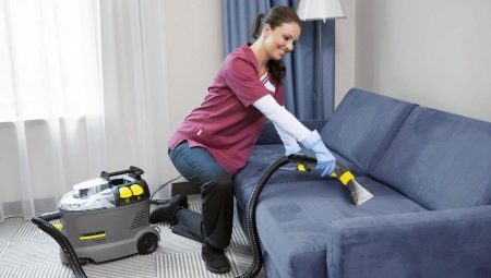 How to clean a sofa with a washing vacuum cleaner?