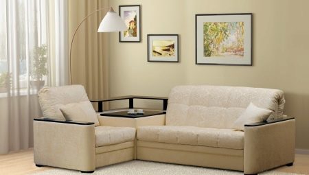 How to choose a corner sofa with a table?
