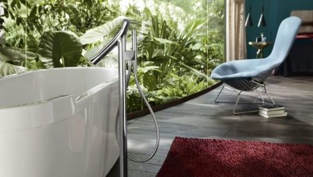 Floor-standing bath faucets: features, types and choices