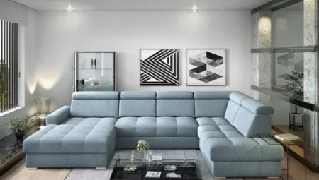 U-shaped sofas: types, sizes and selection rules