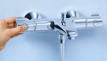 Bathroom faucets with thermostat: features and varieties