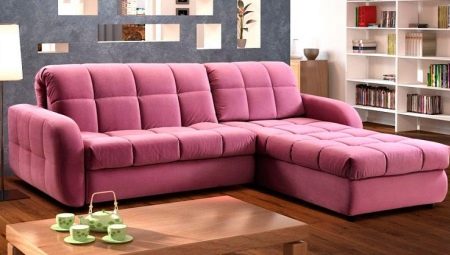 Corner sofas with accordion mechanism