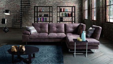 Loft-style sofas in the interior