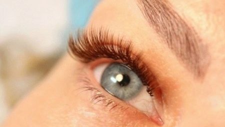 Brown eyelash extension