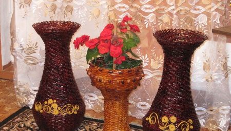 How to make a vase from newspaper tubes?
