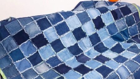 Original bedspreads from denim patches