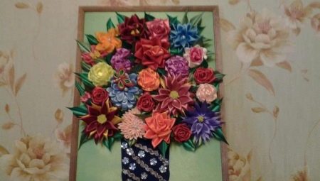 How to make a painting using the kanzashi technique?