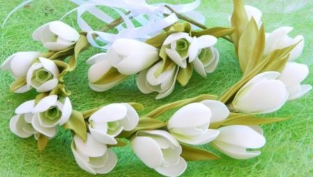 How to make snowdrops from foamiran?