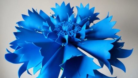 How to make foamiran cornflowers?