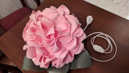 Making lamps in the form of a hydrangea from isolon